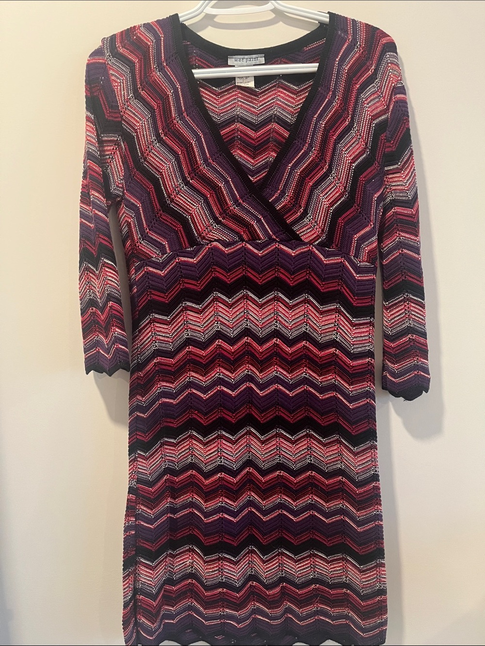 Knitted  mesh for women, long sleeve, casual style, striped